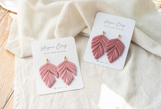 Pendientes AFRODITA (rosas)  | Colección AMBULANTE 🎪 (exclusivos de feria)