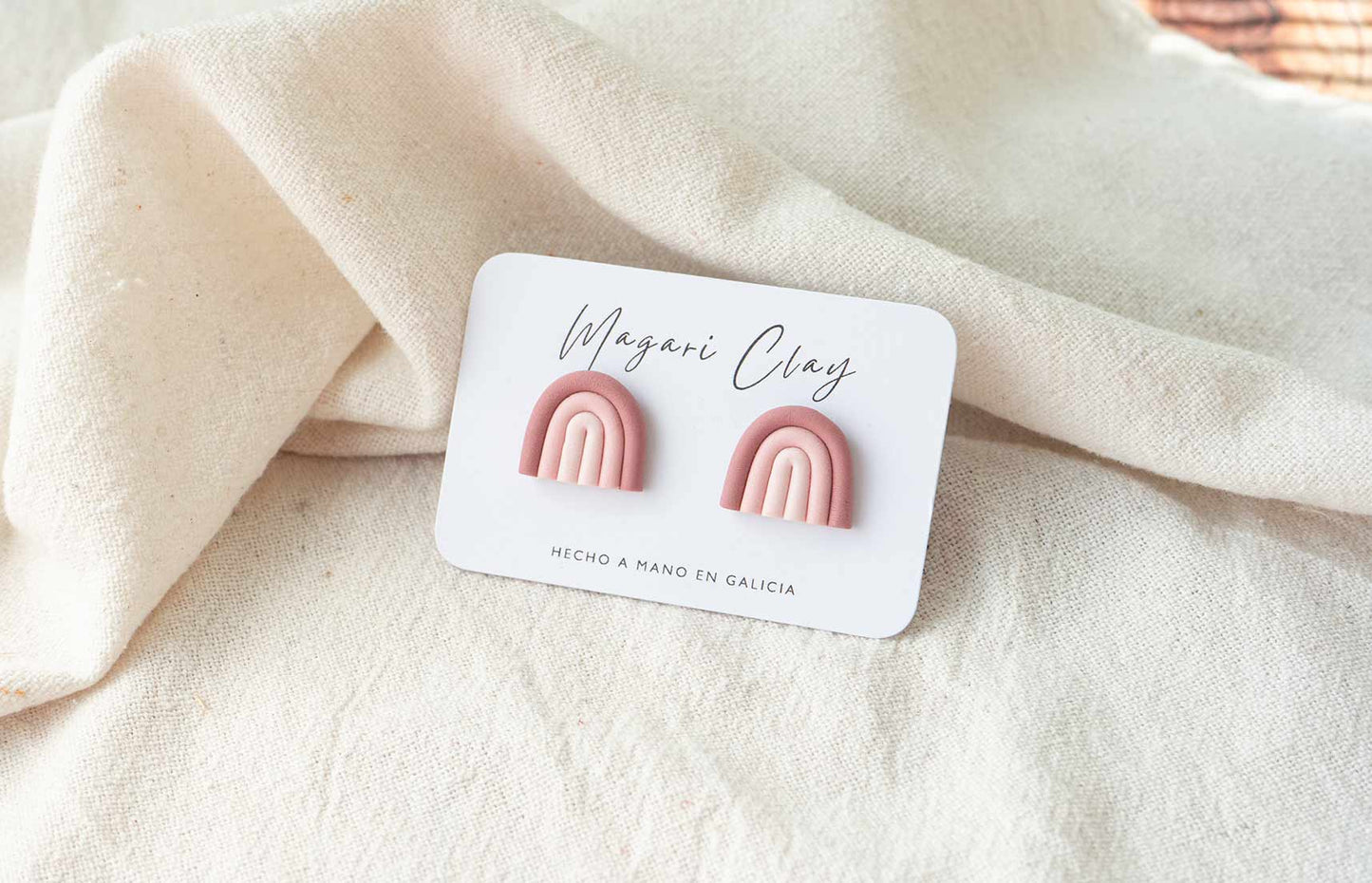 Pendientes MINI ARCOÍRIS (rosa)  | Colección AMBULANTE 🎪 (exclusivos de feria)