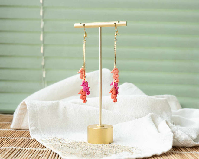 Pendientes CABALLITO DE MAR | Colección TROPICAL 🌺