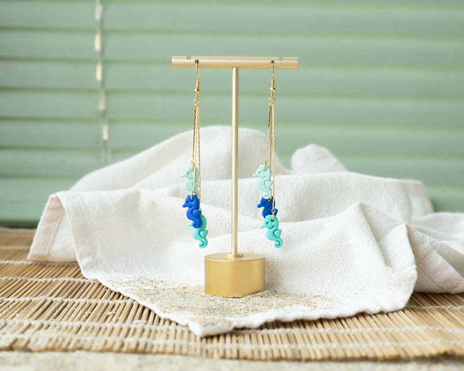 Pendientes CABALLITO DE MAR | Colección TROPICAL 🌺
