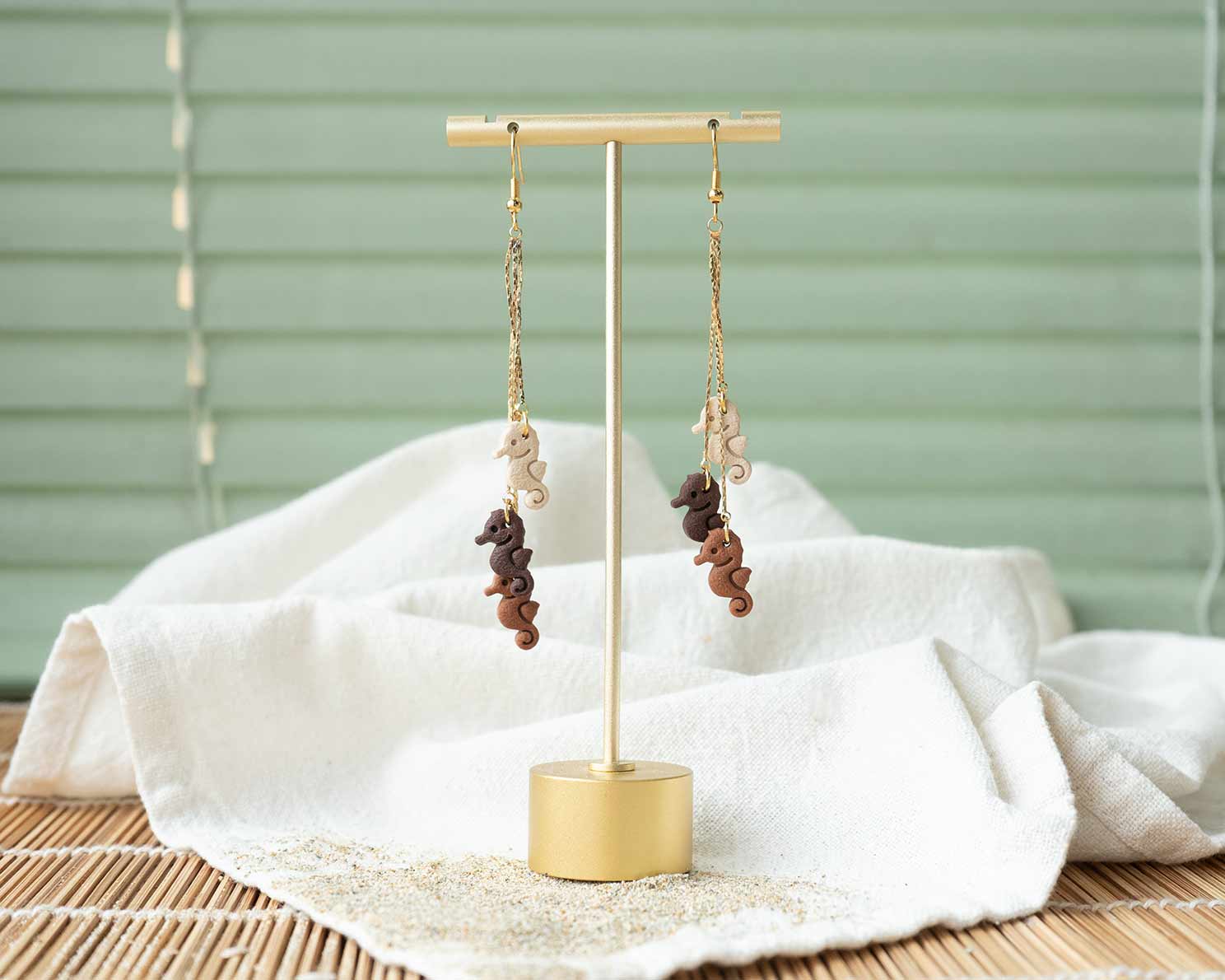 Pendientes CABALLITO DE MAR | Colección TROPICAL 🌺
