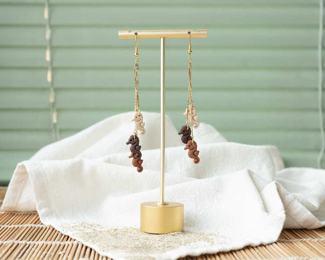 Pendientes CABALLITO DE MAR | Colección TROPICAL 🌺