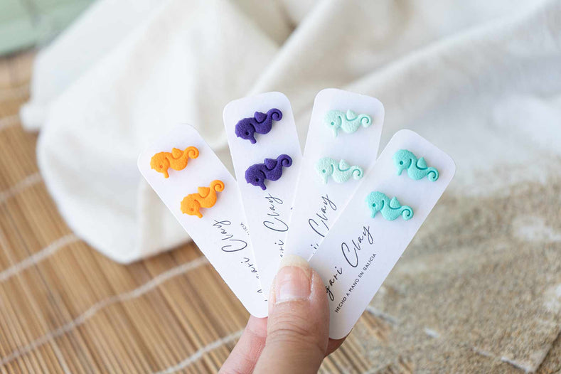 Pendientes MINI CABALLITO DE MAR | Colección TROPICAL 🌺
