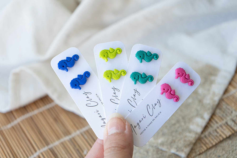 Pendientes MINI CABALLITO DE MAR | Colección TROPICAL 🌺