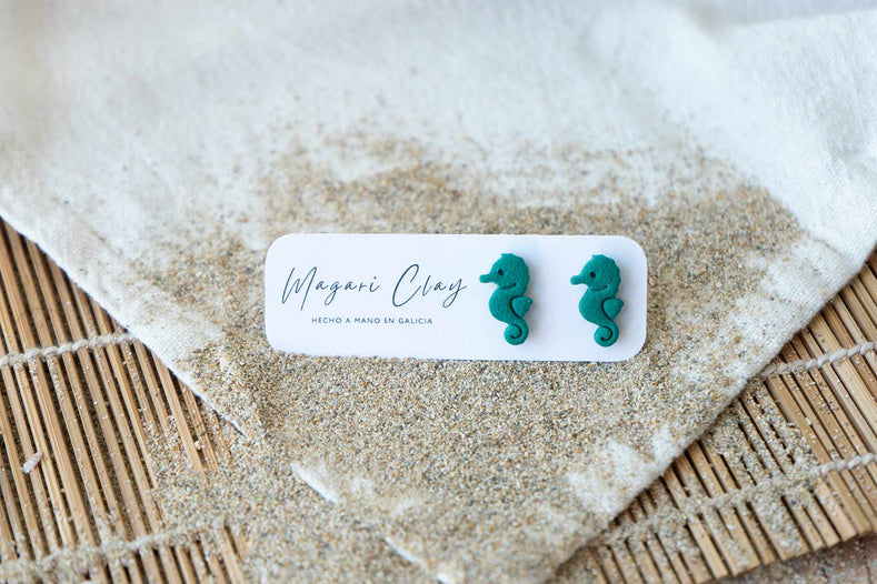 Pendientes MINI CABALLITO DE MAR | Colección TROPICAL 🌺
