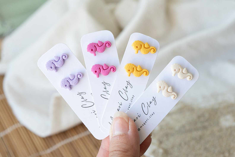 Pendientes MINI CABALLITO DE MAR | Colección TROPICAL 🌺