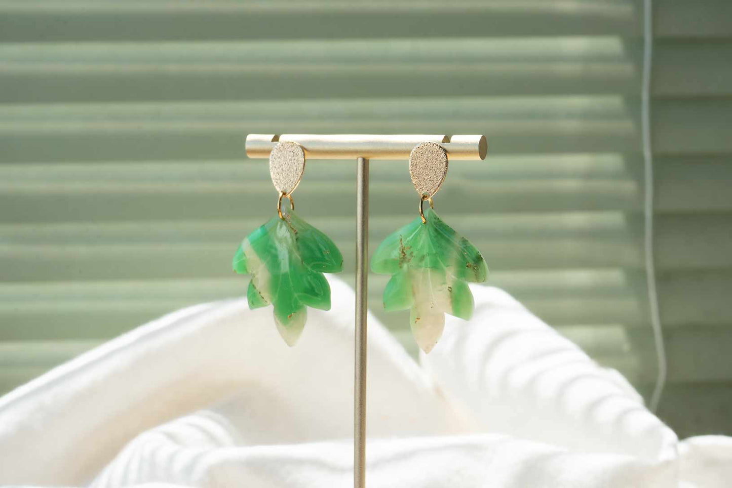 Pendientes JADE TROPICAL (efecto mineral) | Colección TROPICAL 🌺