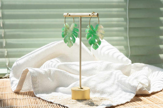 Pendientes JADE TROPICAL (efecto mineral) | Colección TROPICAL 🌺