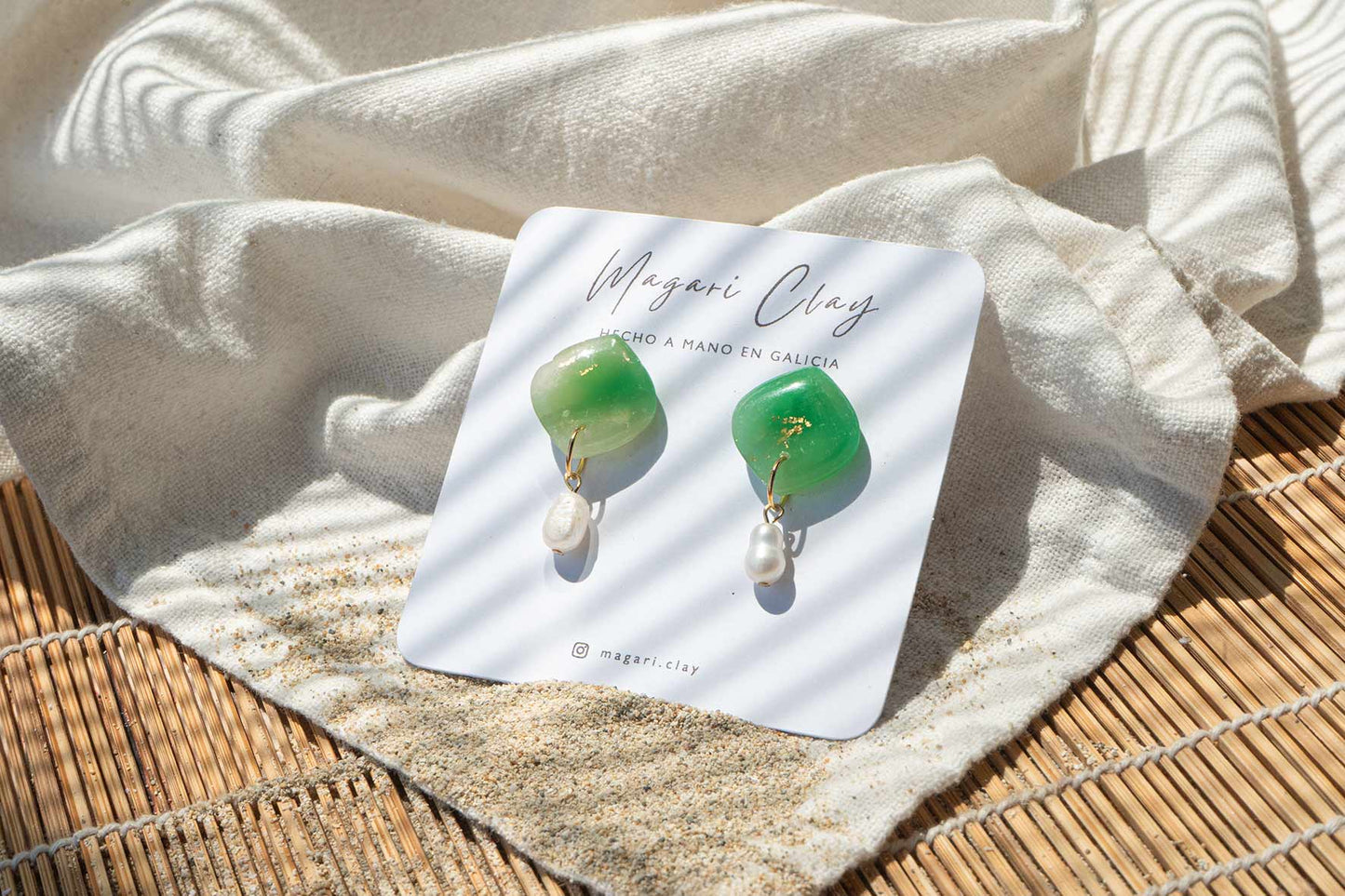 Pendientes JADE TROPICAL (efecto mineral) | Colección TROPICAL 🌺