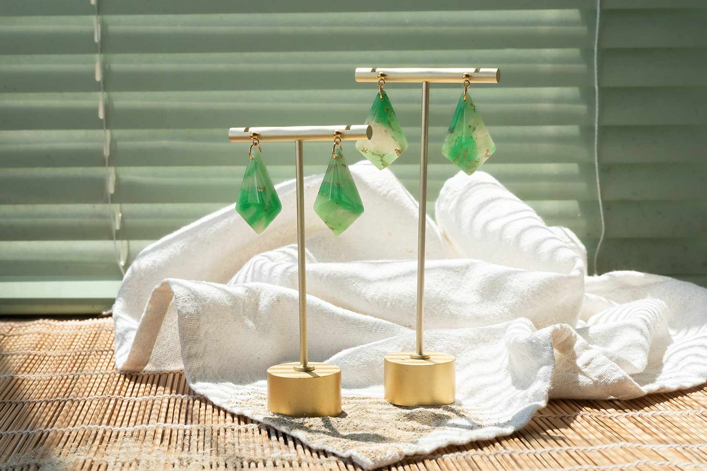 Pendientes JADE TROPICAL (efecto mineral) | Colección TROPICAL 🌺