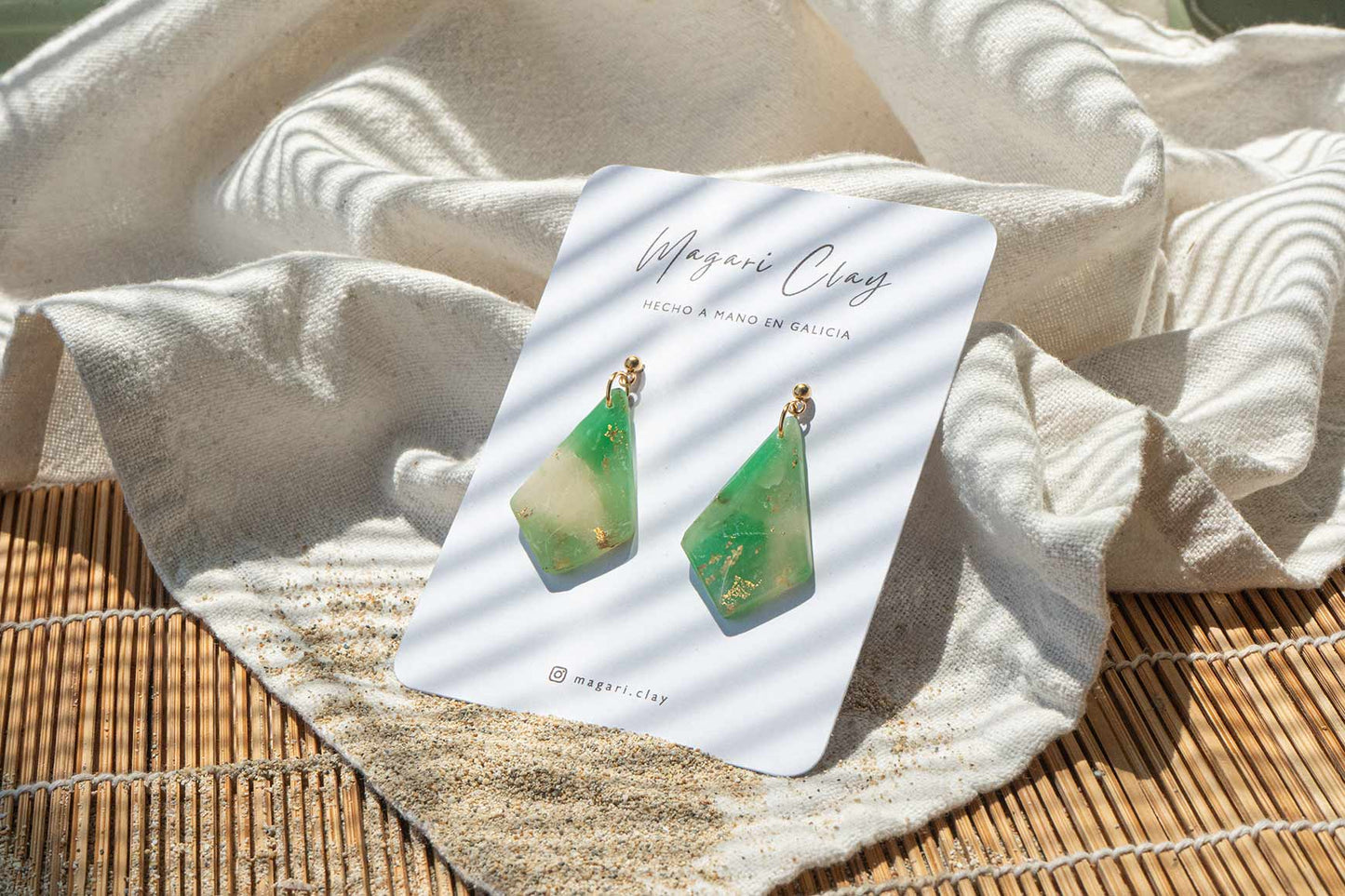 Pendientes JADE TROPICAL (efecto mineral) | Colección TROPICAL 🌺