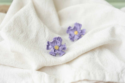 Pendientes flor lavanda