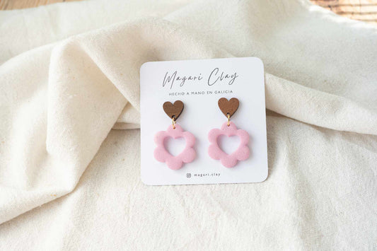 Pendientes FLORA (rosa)  | Colección AMBULANTE 🎪 (exclusivos de feria)