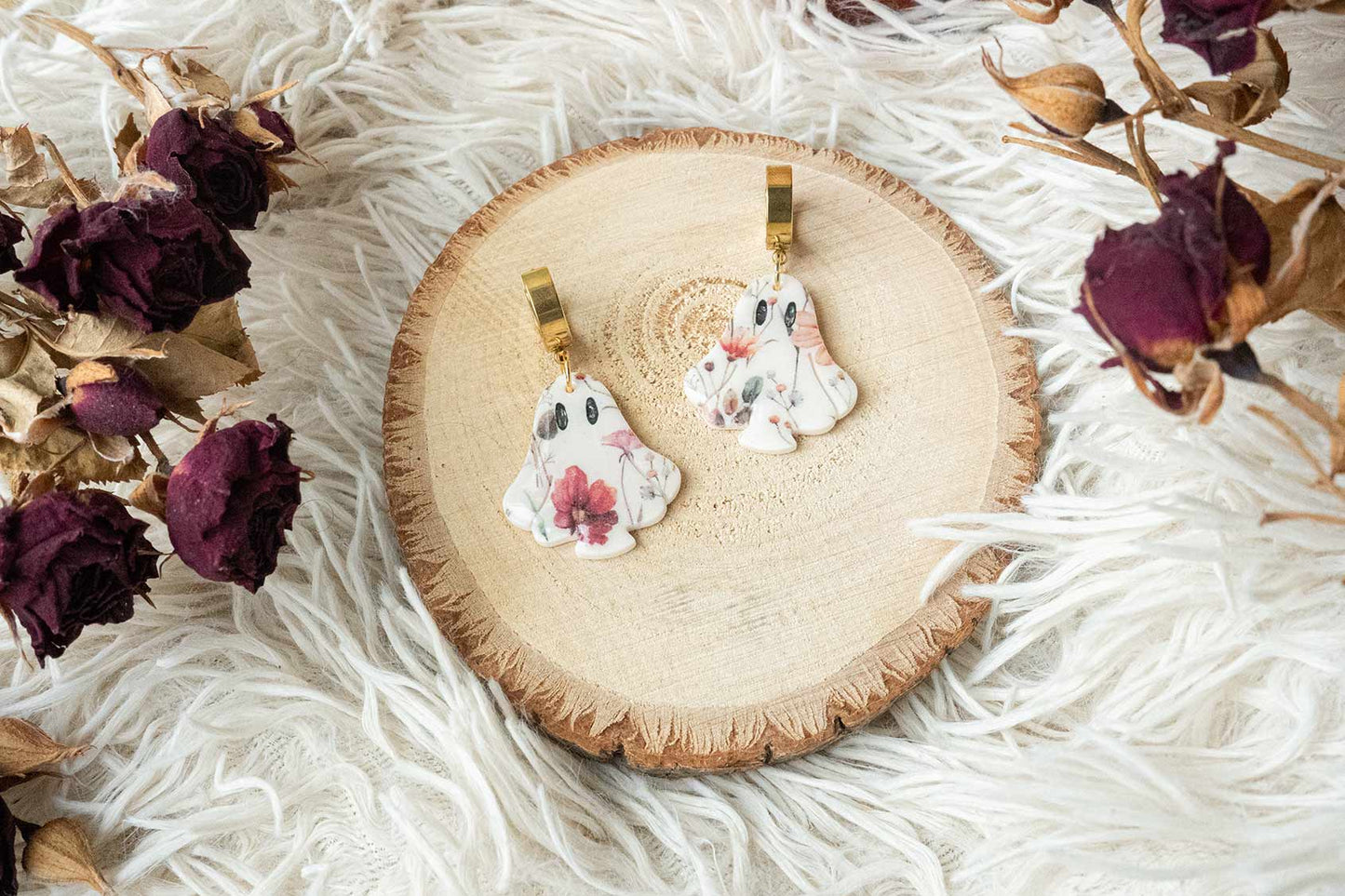 Pendientes FANTASMA ROMÁNTICO | Colección HALLOWEEN 🐈‍⬛