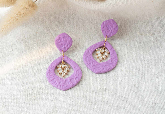 Pendientes GEA (violeta pastel)  | Colección AMBULANTE 🎪 (exclusivos de feria)