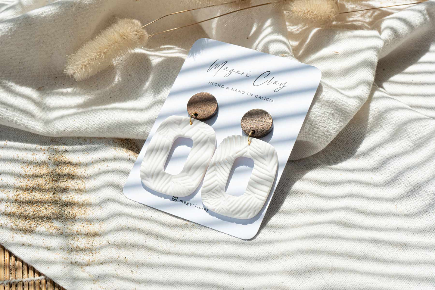 Pendientes HERA TROPICAL (blanco)  | Colección AMBULANTE 🎪 (exclusivos de feria)