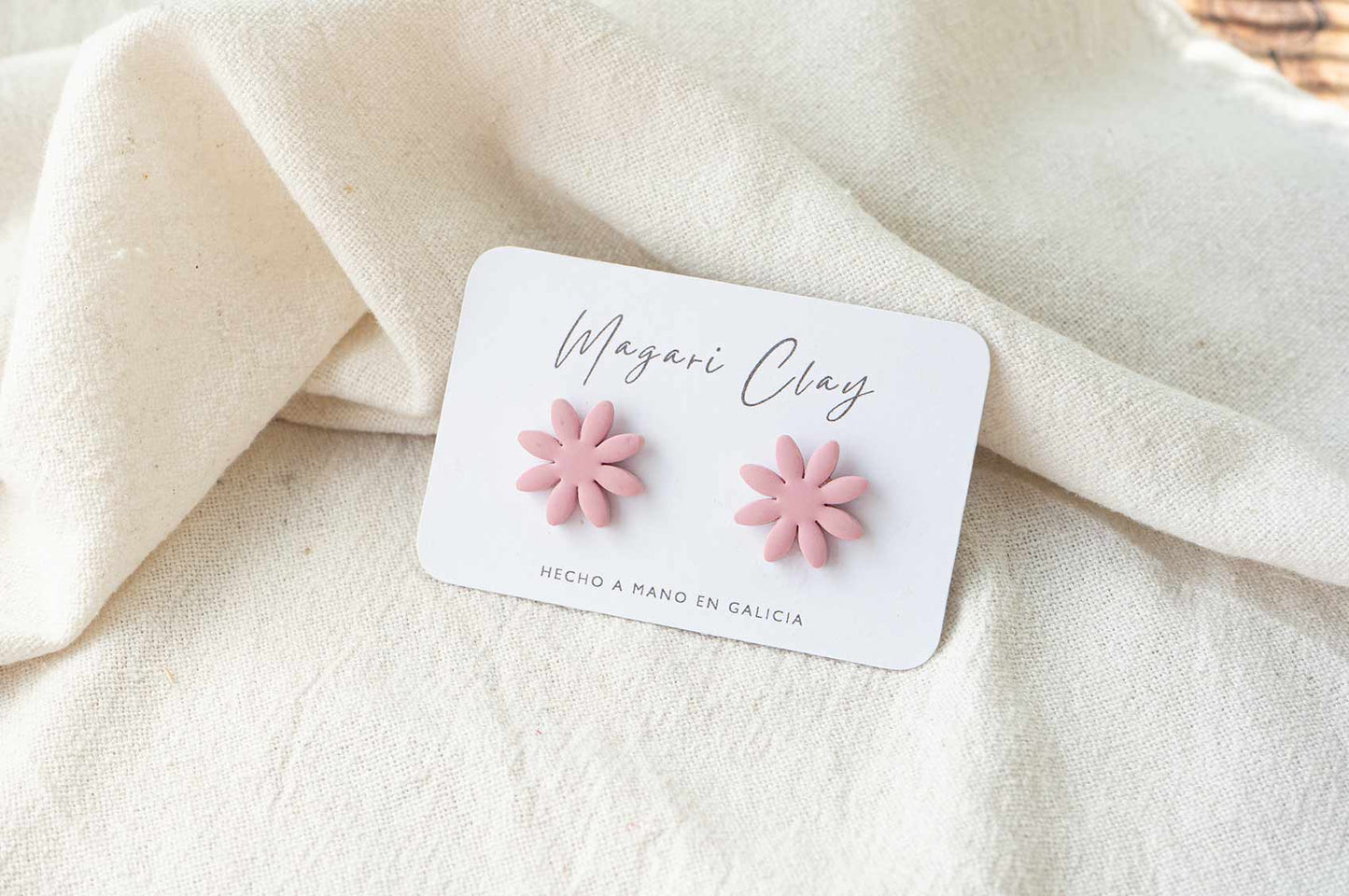 Pendientes MARGARITA (rosa)  | Colección AMBULANTE 🎪 (exclusivos de feria)