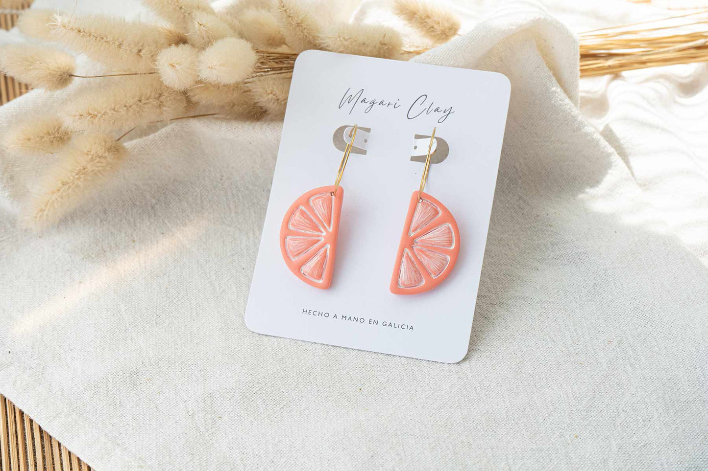 Pendientes MEDIO POMELO  | Colección AMBULANTE 🎪 (exclusivos de feria)