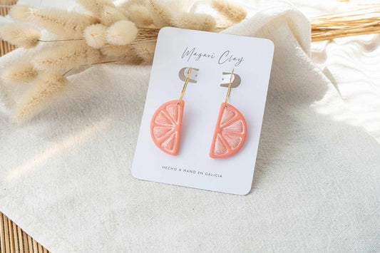 Pendientes MEDIO POMELO  | Colección AMBULANTE 🎪 (exclusivos de feria)
