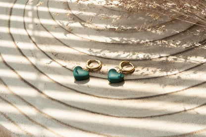 Pendientes MINI CORAZONES ARO (colores otoñales) | Colección VIENTOS DE ESCOCIA 🍂