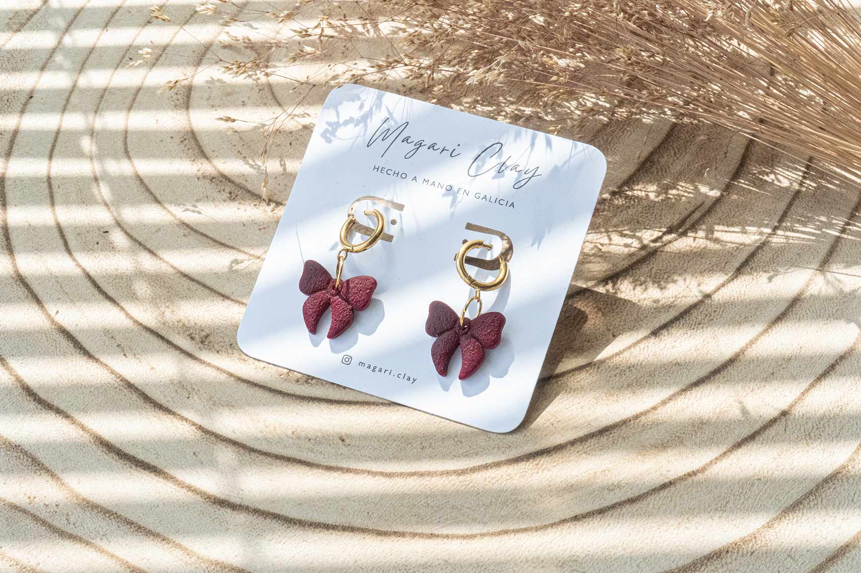 Pendientes MINI LAZOS ARO (colores otoñales) | Colección VIENTOS DE ESCOCIA 🍂