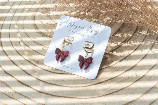 Pendientes MINI LAZOS ARO (colores otoñales) | Colección VIENTOS DE ESCOCIA 🍂