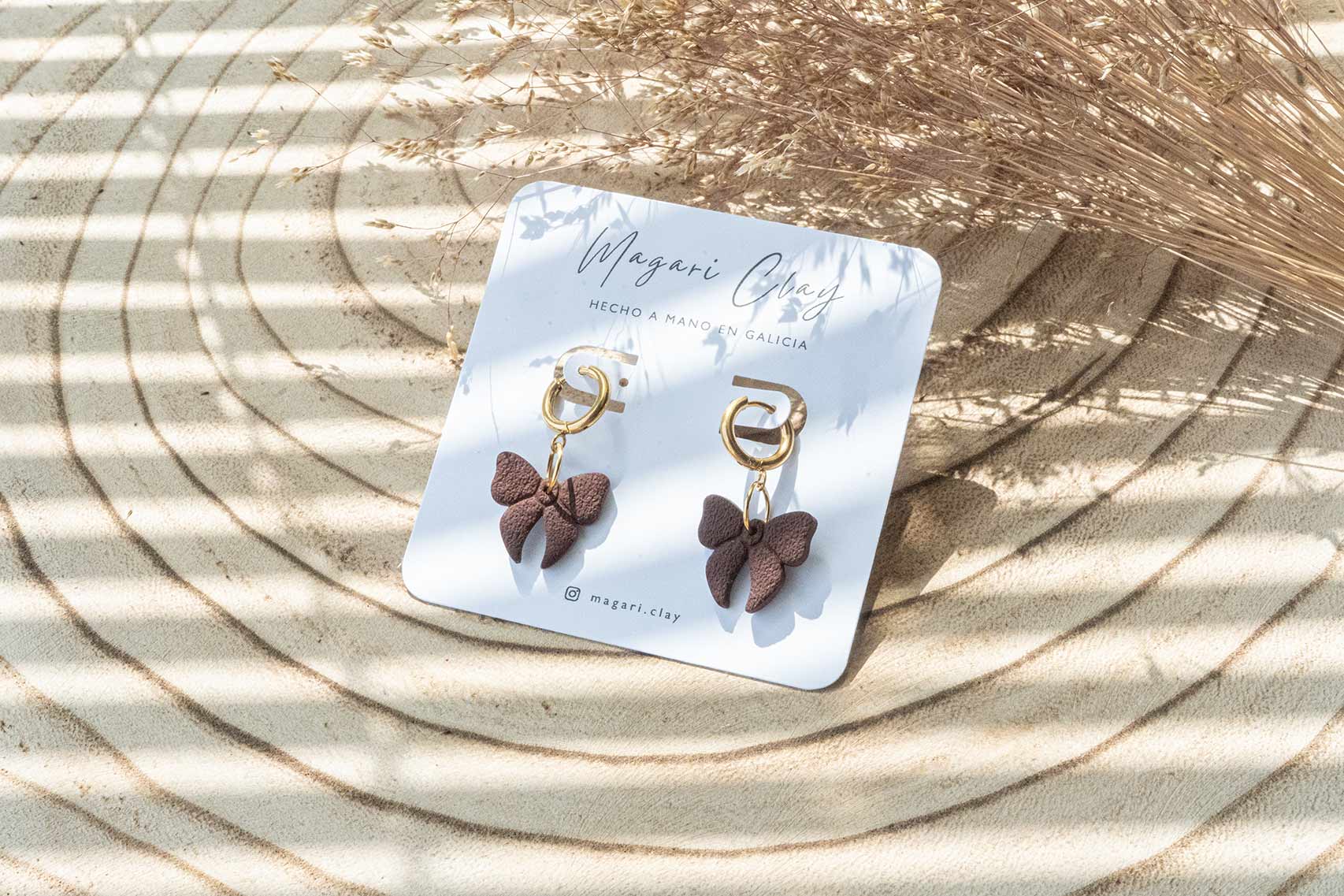 Pendientes MINI LAZOS ARO (colores otoñales) | Colección VIENTOS DE ESCOCIA 🍂