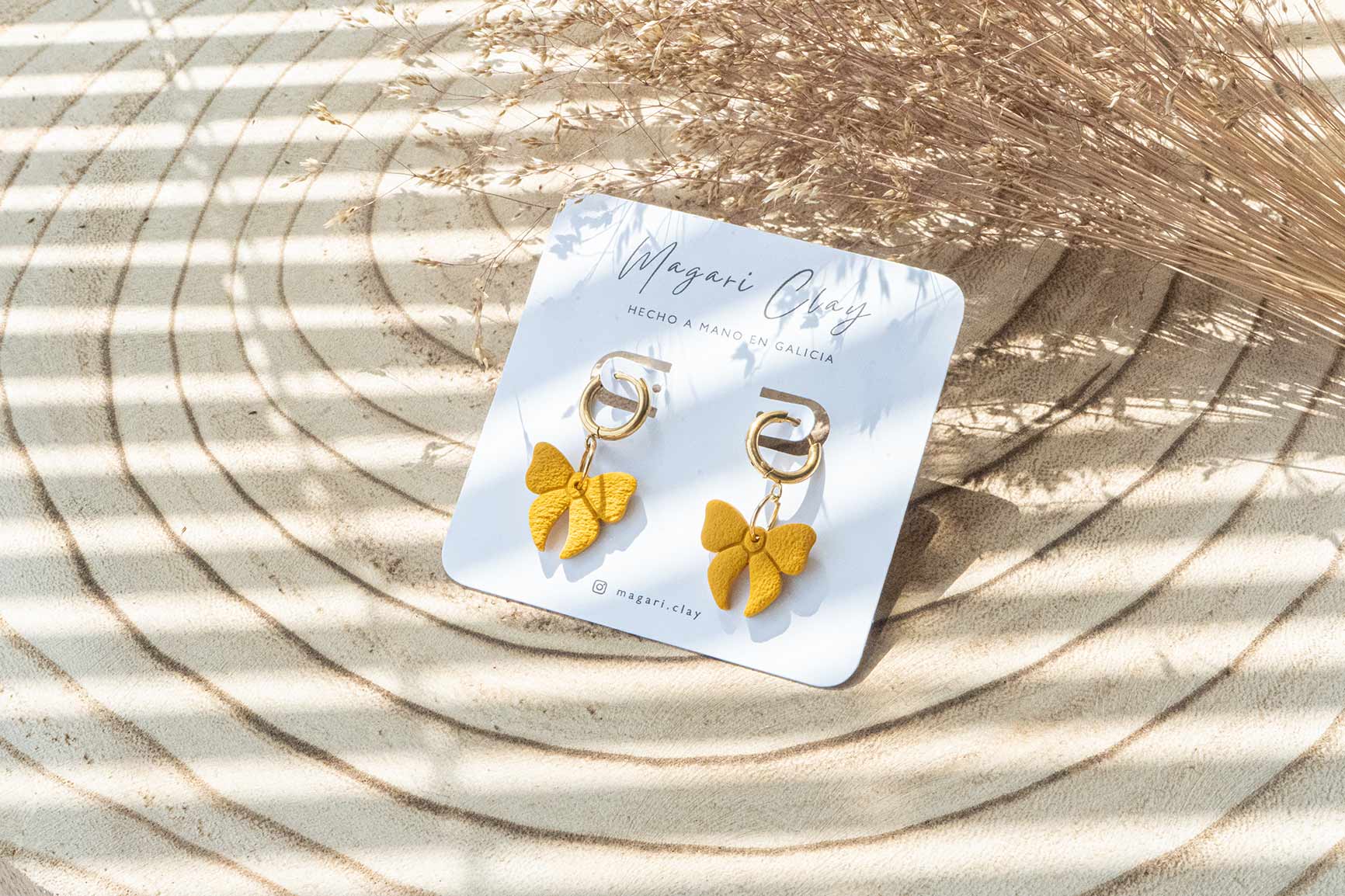 Pendientes MINI LAZOS ARO (colores otoñales) | Colección VIENTOS DE ESCOCIA 🍂
