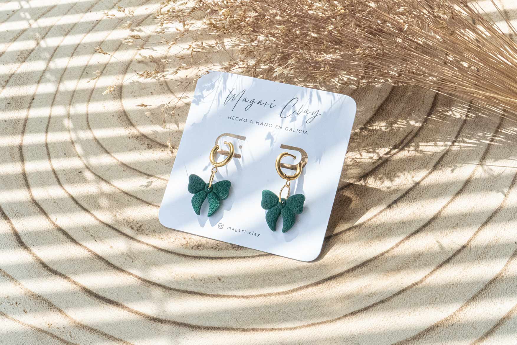 Pendientes MINI LAZOS ARO (colores otoñales) | Colección VIENTOS DE ESCOCIA 🍂