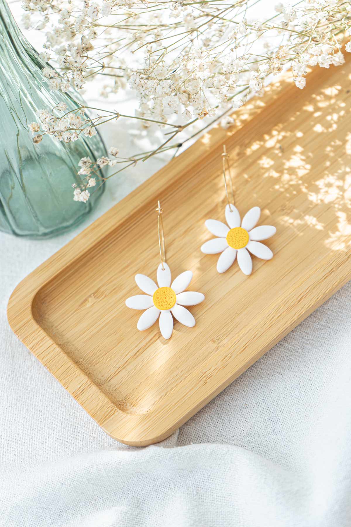 Pendientes Margaritas grandes y ligeros