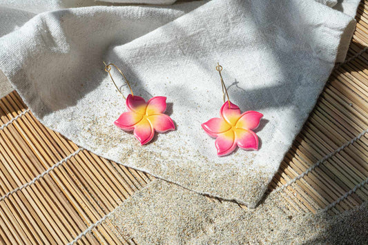 Pendientes PLUMERIA | Colección TROPICAL 🌺