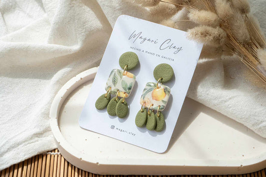 Pendientes Procida estampado limones