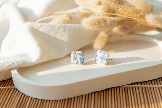Pendientes azulejos italianos