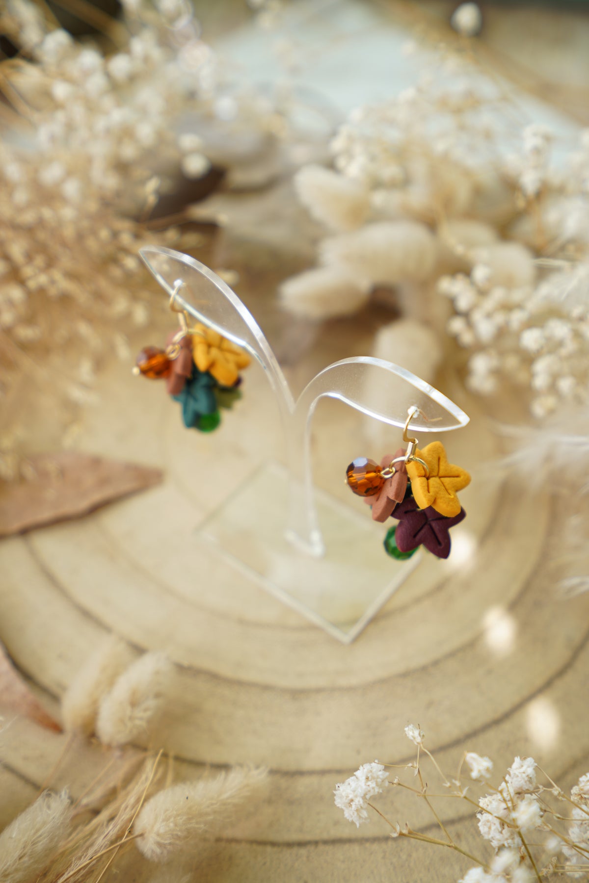 Pendientes DANZA DE OTOÑO (hojitas de arce) | Colección Bosque Encantado