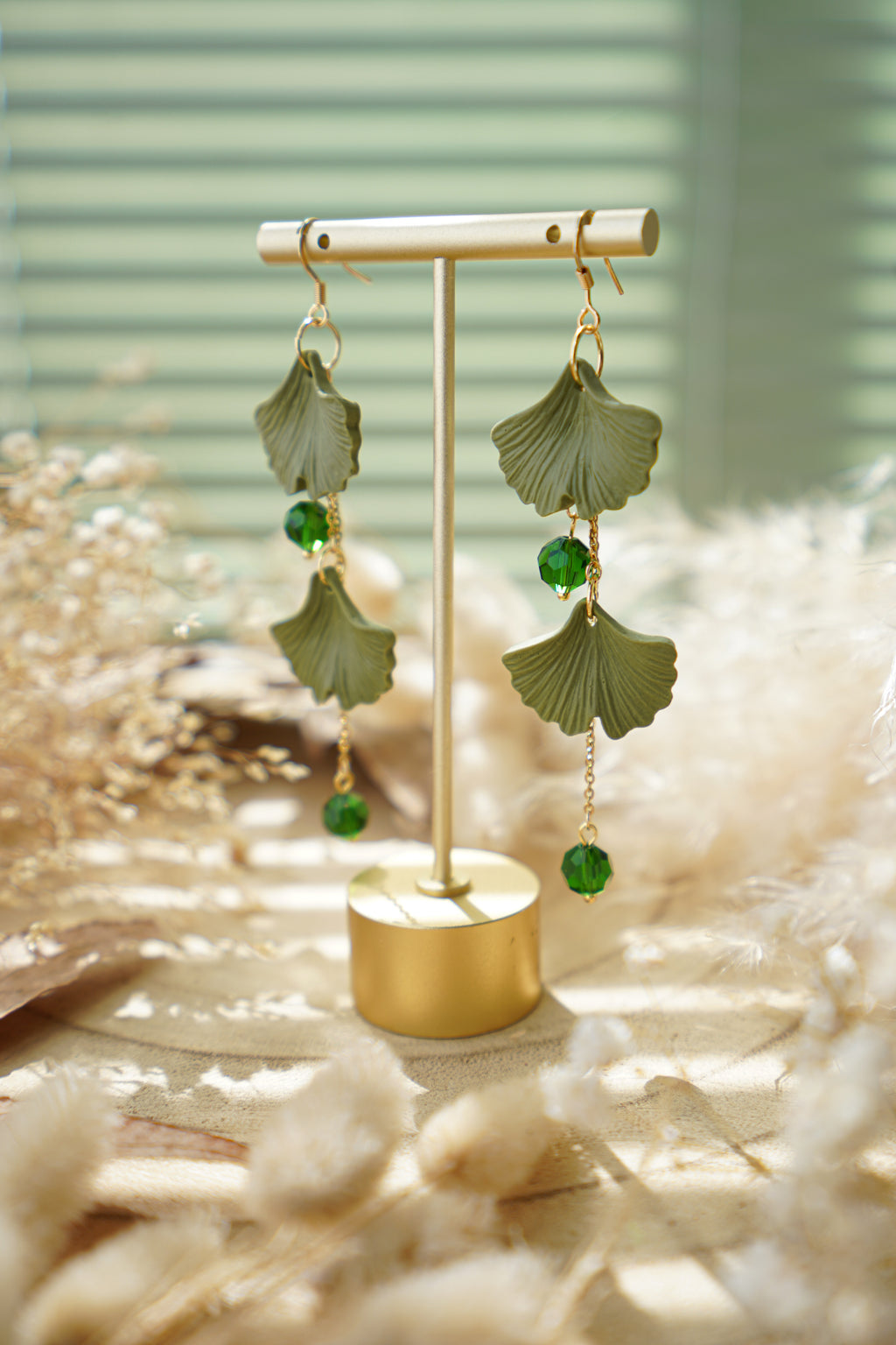 Pendientes HECHIZO DE OTOÑO (hojas de Gingko Biloba) | Colección Bosque Encantado