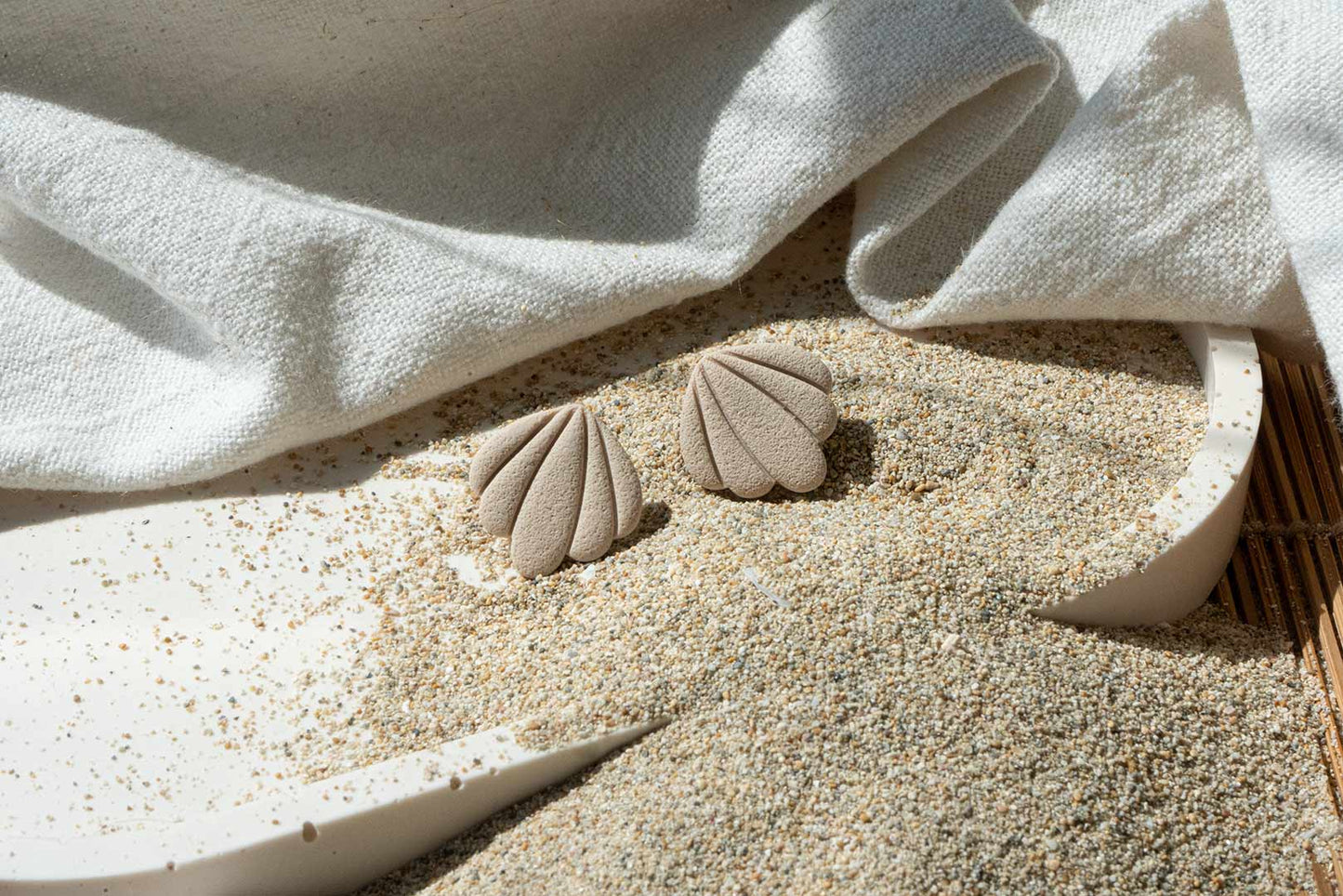 Pendientes conchas de vieira
